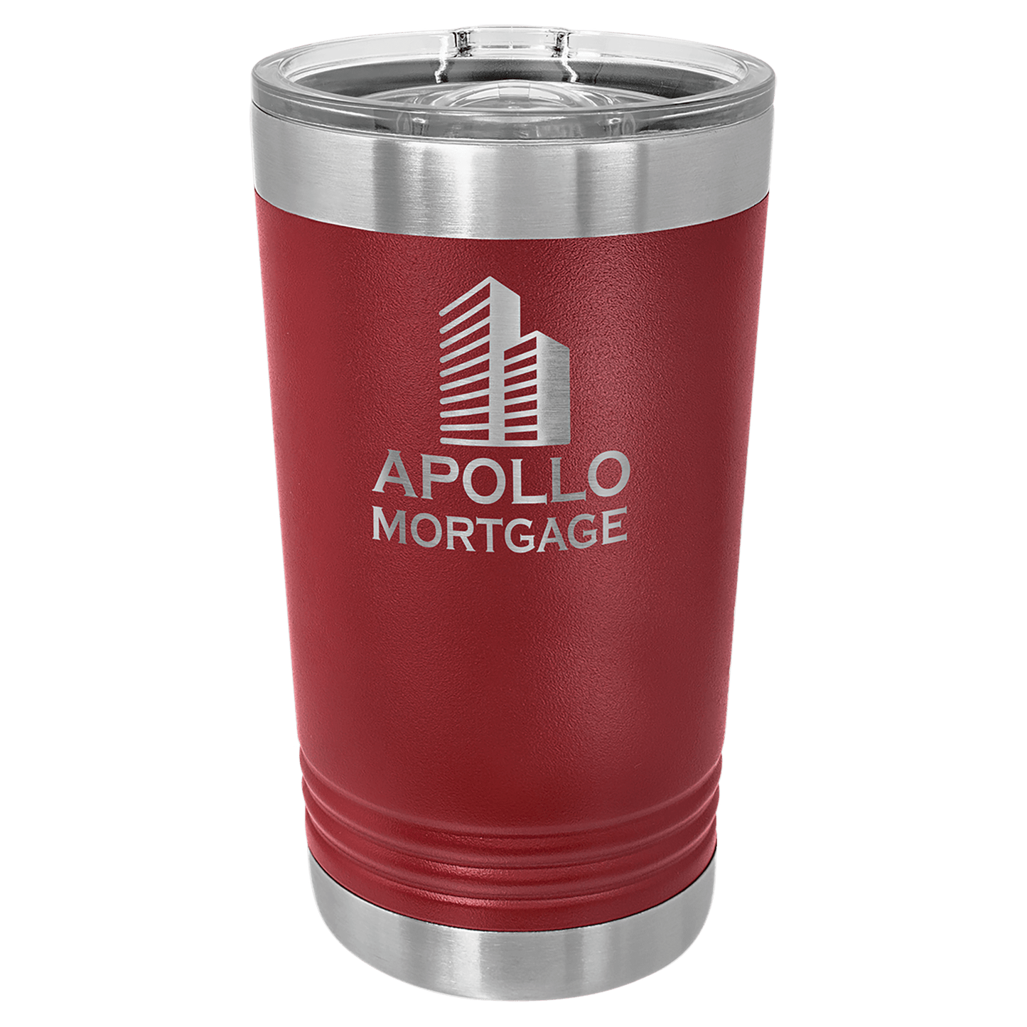 Polar Camel Maroon 16 oz. Pint with Slider Lid (Sold by Case of 24)