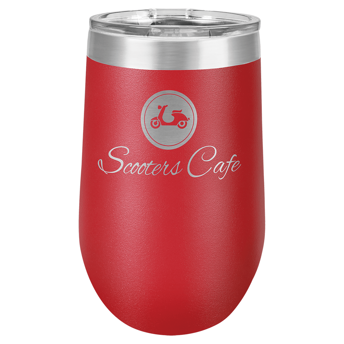 Polar Camel 16 oz. Red Vacuum Insulated Stemless Tumbler with Lid (Sold by Case of 24)