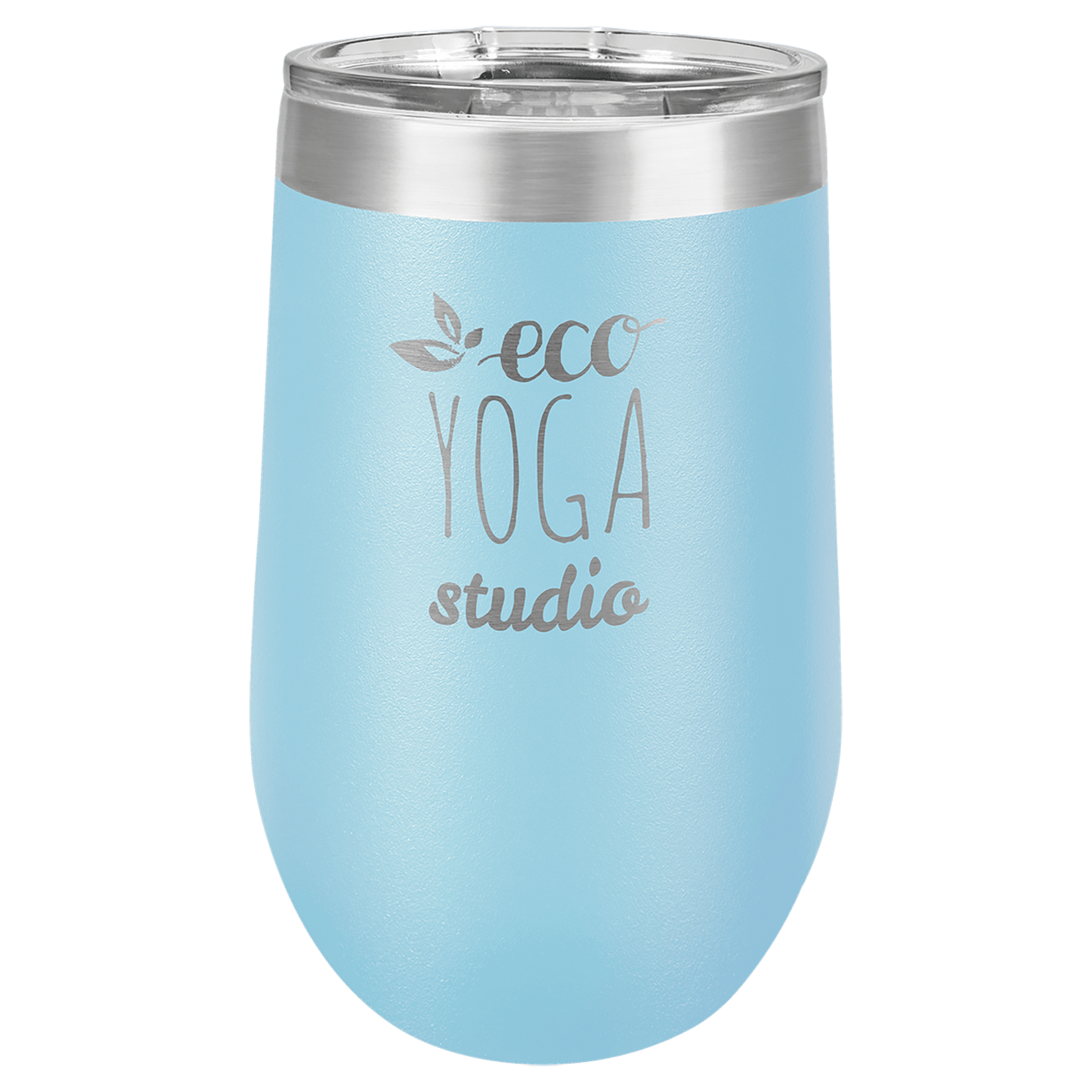 Polar Camel 16 oz. Light Blue Vacuum Insulated Stemless Tumbler with Lid (Sold by Case of 24)