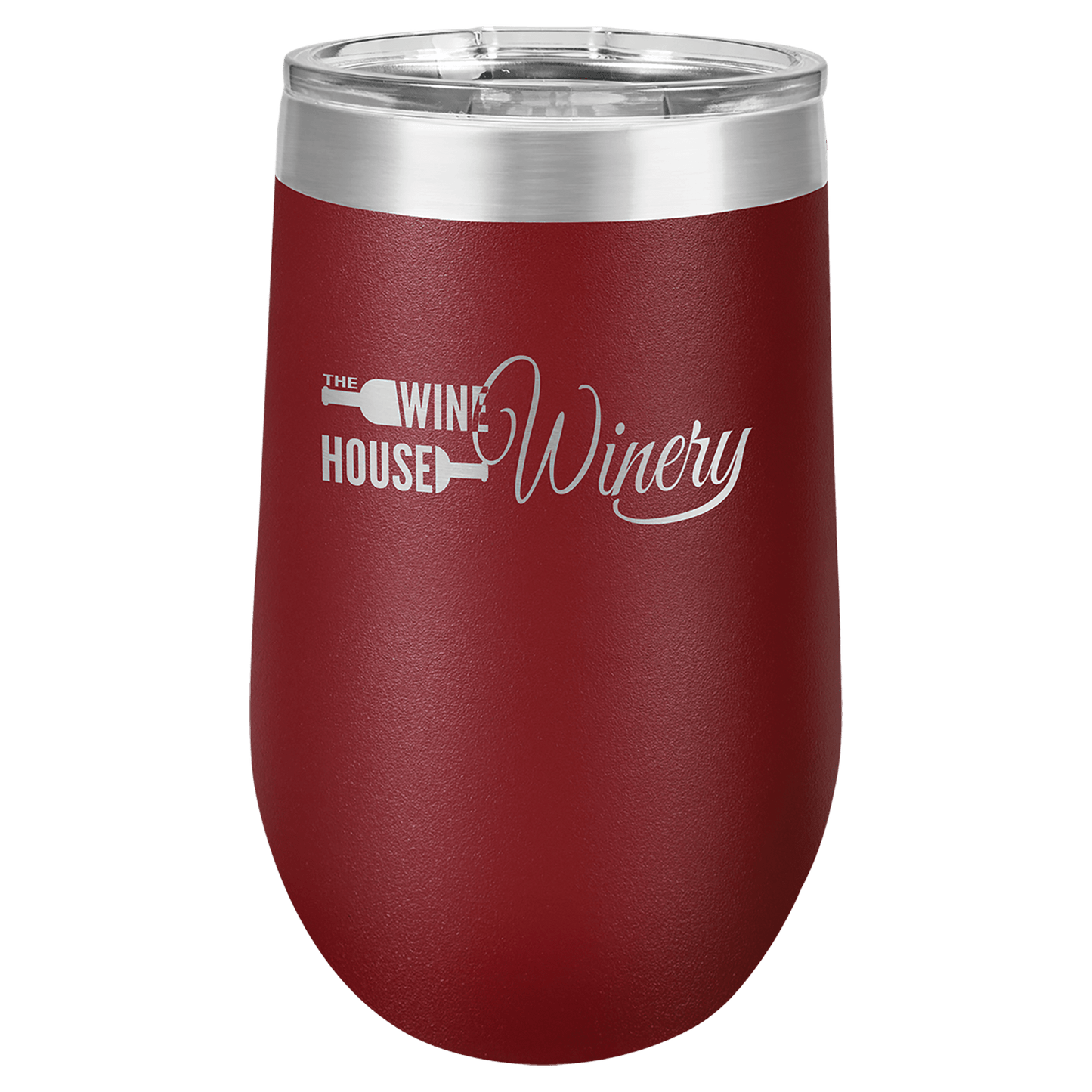 Polar Camel 16 oz. Maroon Vacuum Insulated Stemless Tumbler with Lid (Sold by Case of 24)