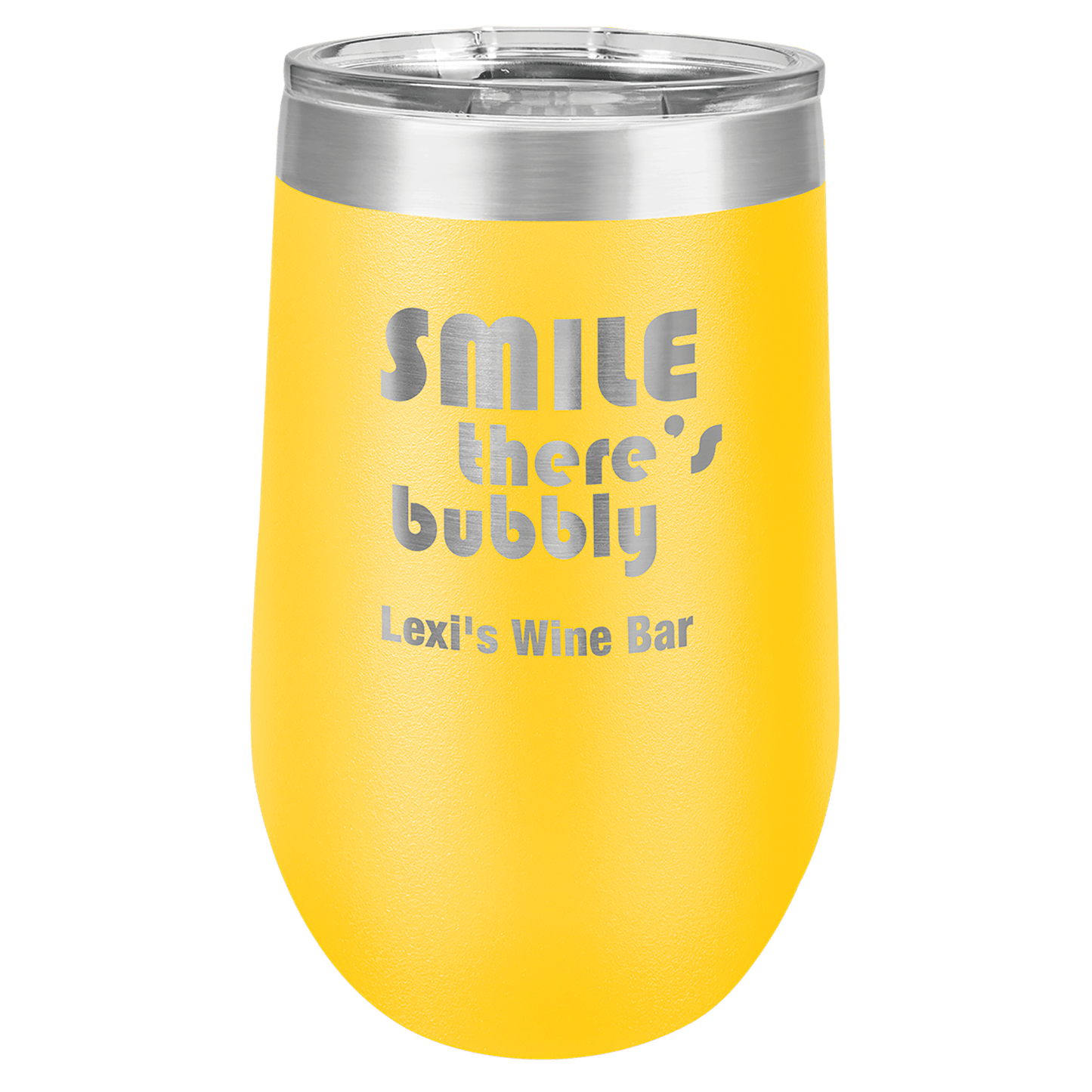 Polar Camel 16 oz. Yellow Vacuum Insulated Stemless Tumbler with Lid (Sold by Case of 24)