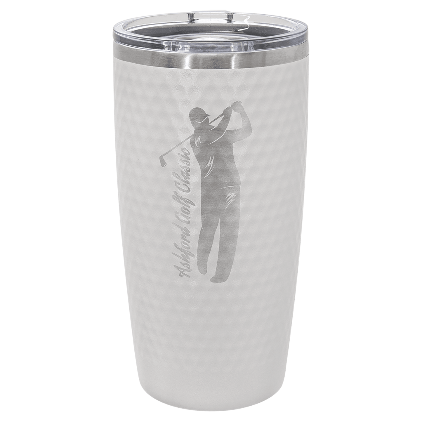 Polar Camel 20 oz. White Golf Tumbler with Dimples and Slider Lid (Sold by Case of 24)
