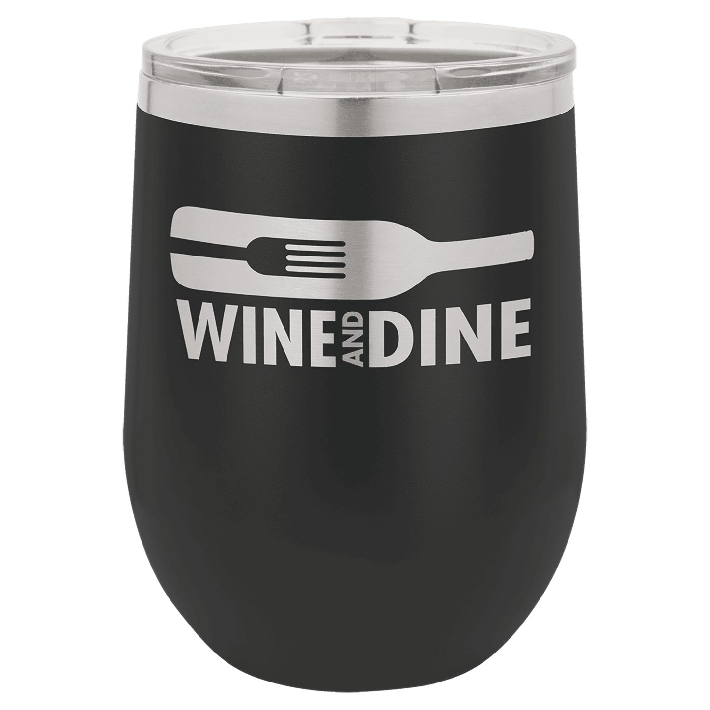 Polar Camel 12 oz. Black Vacuum Insulated Stemless Wine Tumbler with Lid (Sold by Case of 24)