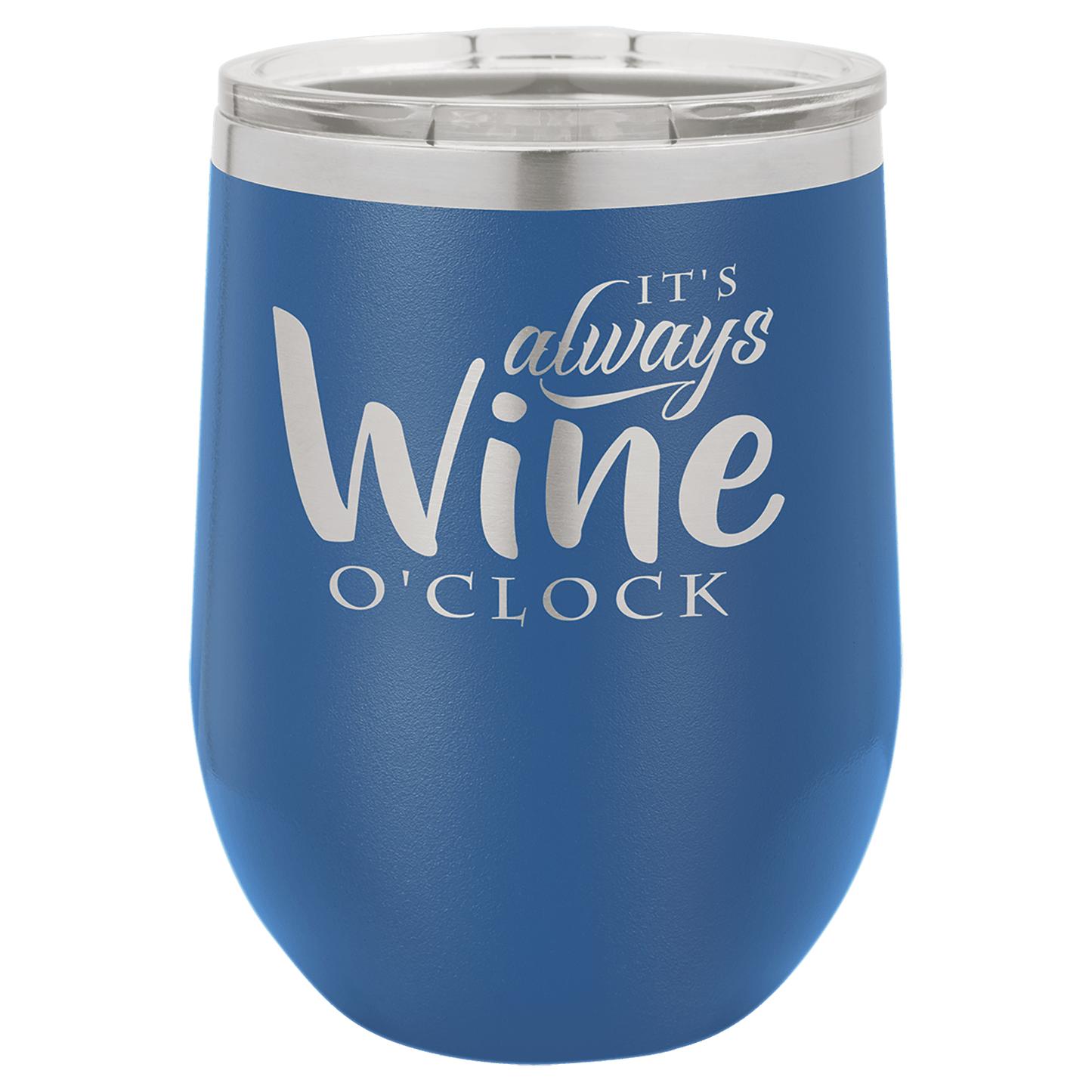 Polar Camel 12 oz. Royal Blue Vacuum Insulated Stemless Wine Tumbler with Lid (Sold by Case of 24)