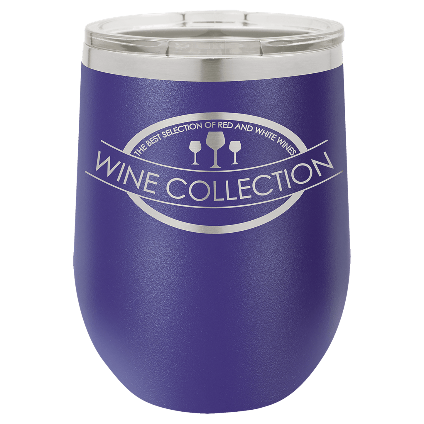 Polar Camel 12 oz. Purple Vacuum Insulated Stemless Wine Tumbler with Lid (Sold by Case of 24)