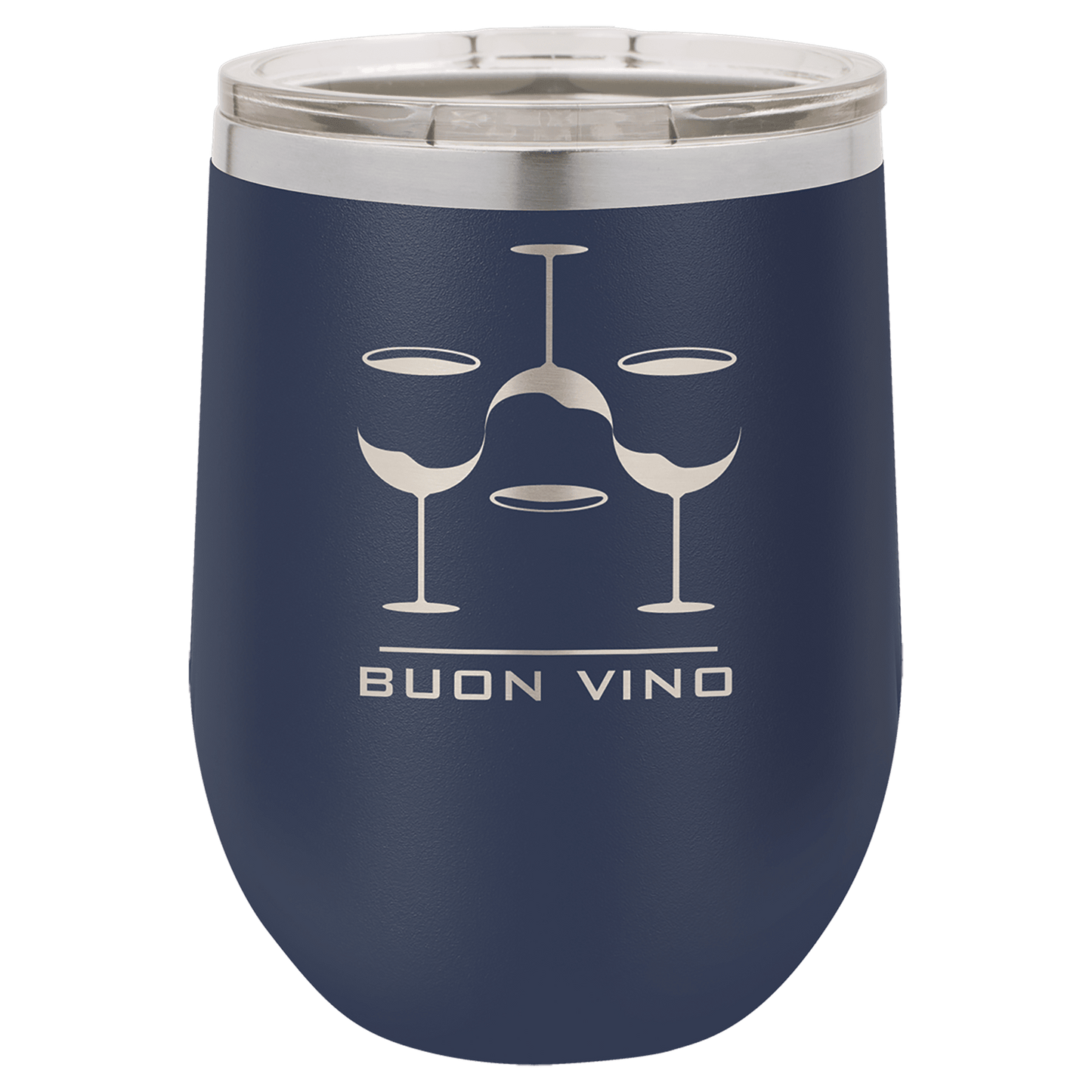 Polar Camel 12 oz. Navy Blue Vacuum Insulated Stemless Wine Tumbler with Lid (Sold by Case of 24)