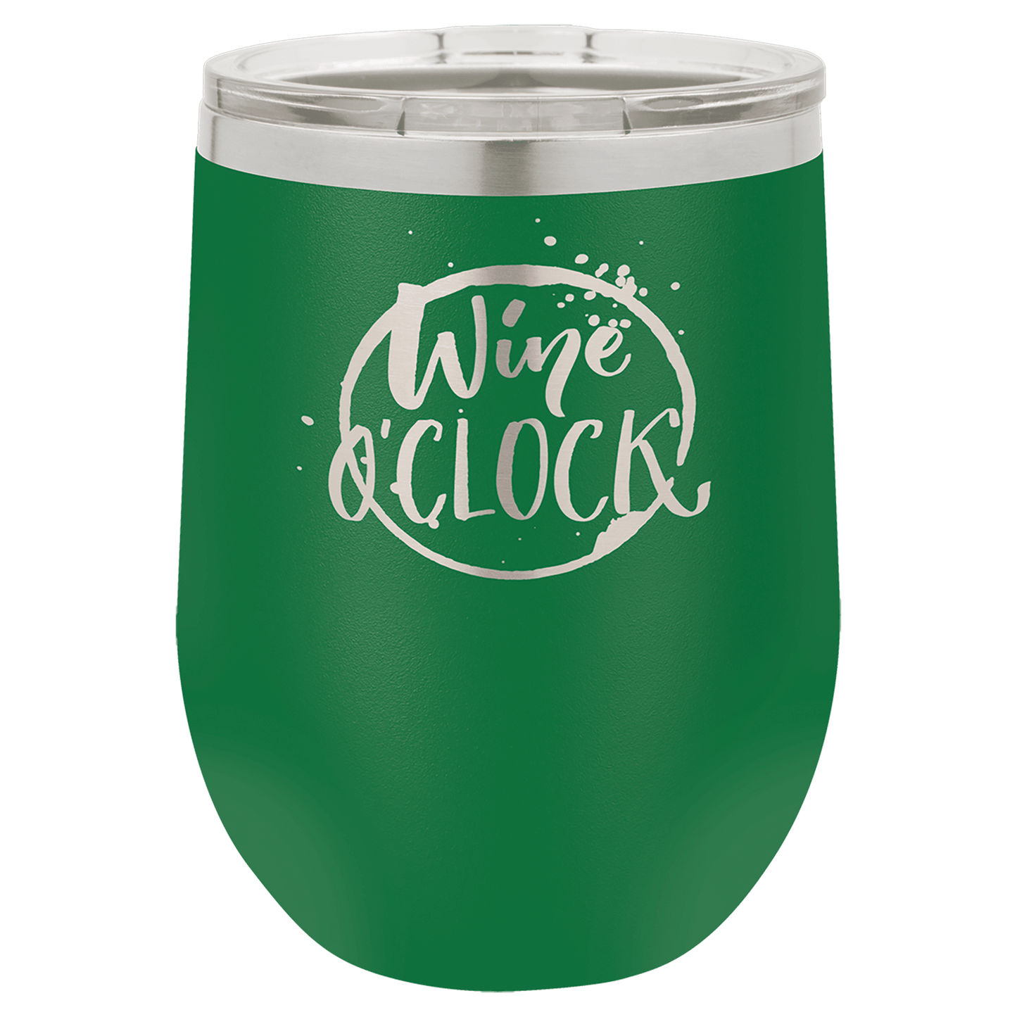 Polar Camel 12 oz. Green Vacuum Insulated Stemless Wine Tumbler with Lid (Sold by Case of 24)