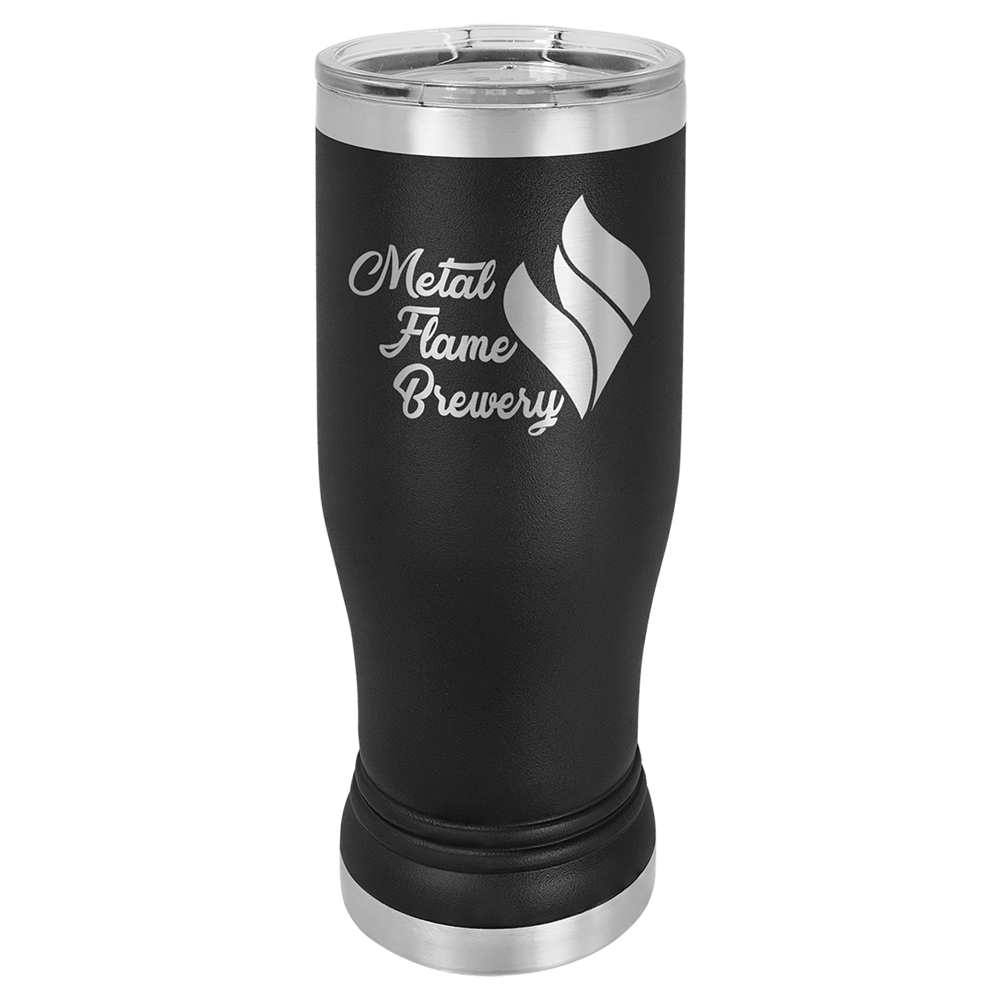 Black 14 oz. Polar Camel Pilsner with Clear Lid (Sold Individually - Limited Quantities)