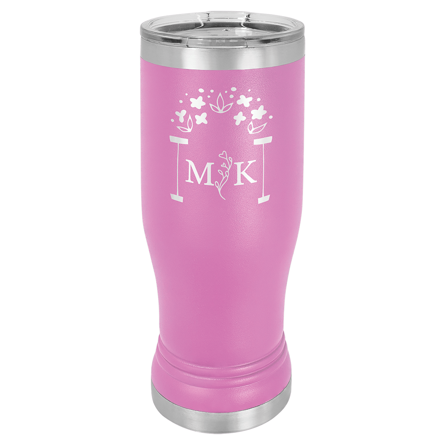 Light Purple 14 oz. Polar Camel Pilsner with Clear Lid (Sold by Case of 24)