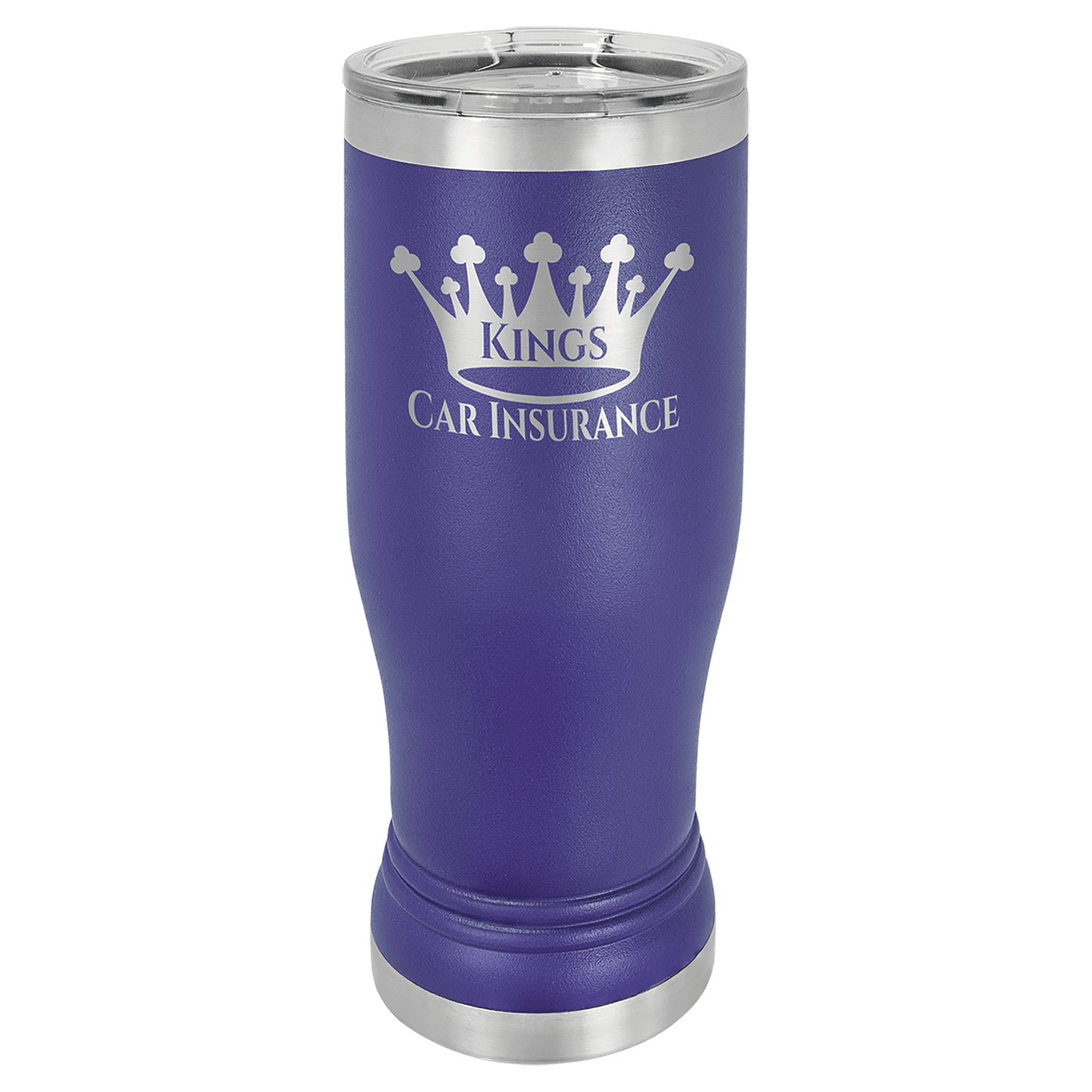 Purple 14 oz. Polar Camel Pilsner with Clear Lid (Sold by Case of 24)