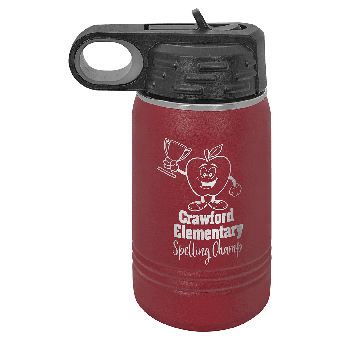 Polar Camel 12 oz. Maroon Water Bottle (Sold by Case of 24)