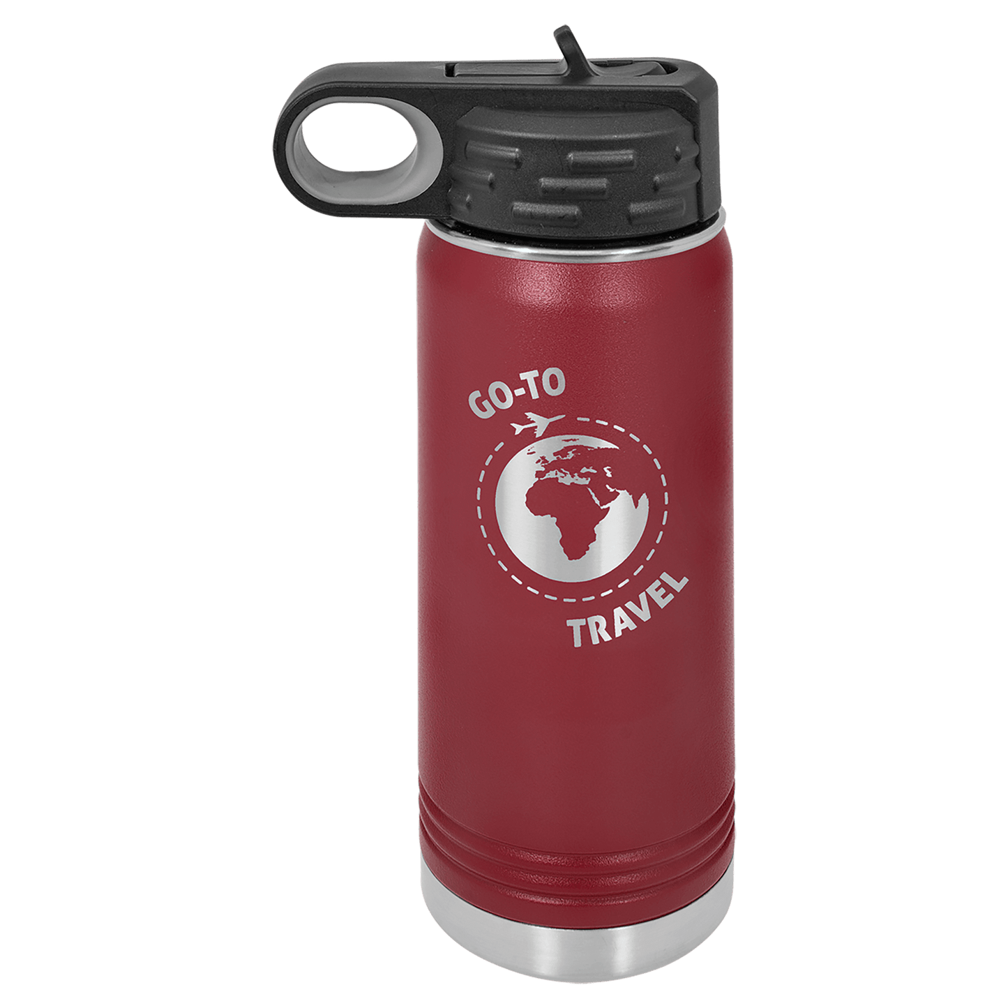 Polar Camel 20 oz. Maroon Water Bottle (Sold by Case of 24)