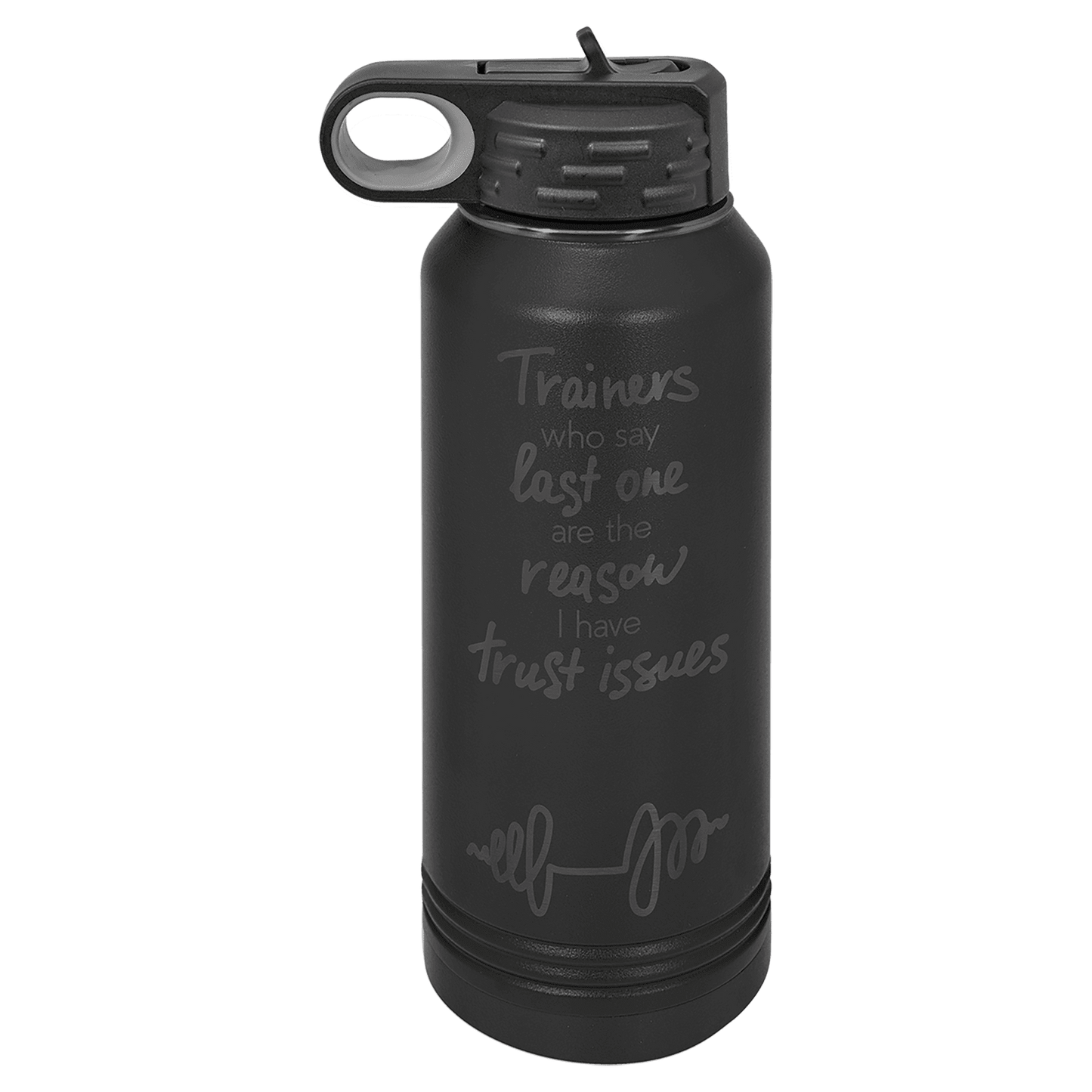 Polar Camel 32 oz. Black/Ghost Black ION-Plated Water Bottle (Sold by Case of 12)