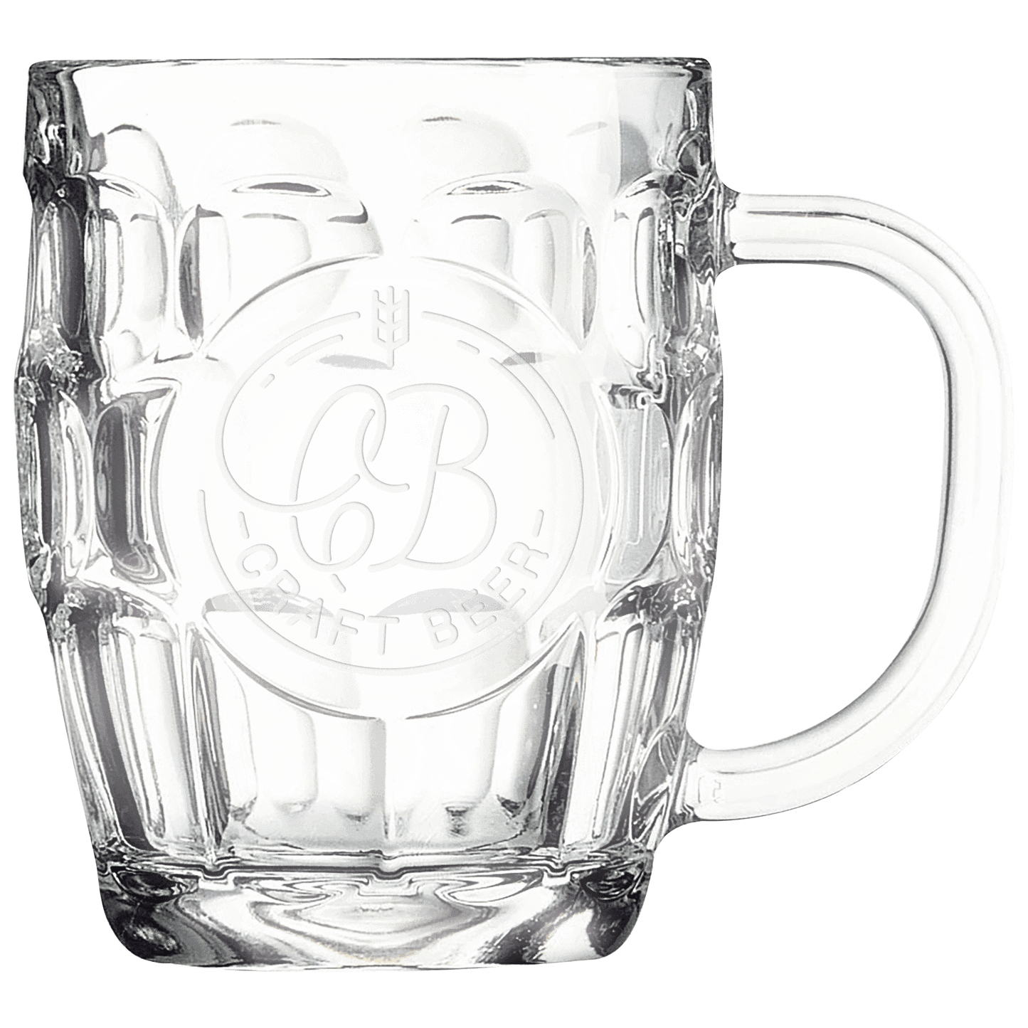 20 oz. Beer Mug with Oval Engraving Area and Handle (Sold by Case of 24)