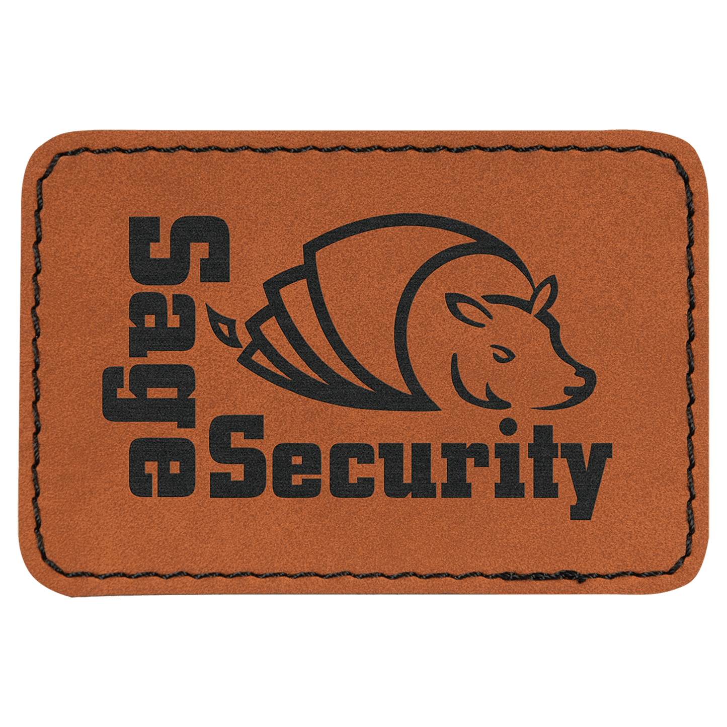 3" x 2" Rectangle Rawhide Laserable Leatherette Patch with Kota Pro Adhesive (Sold by Case of 25)