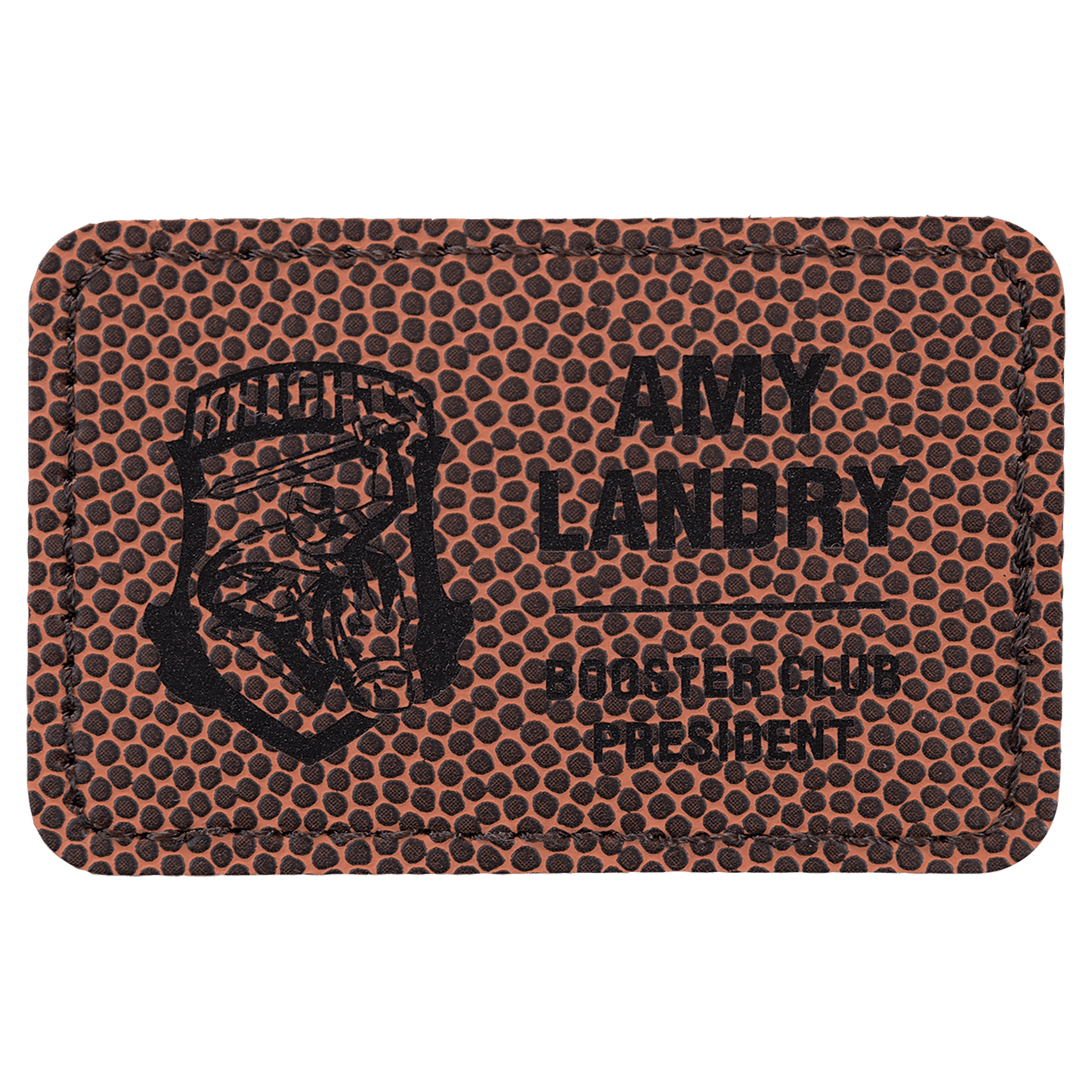 3" x 2" Rectangle Football Laserable Leatherette Patch with Kota Pro Adhesive (Sold by Case of 25)