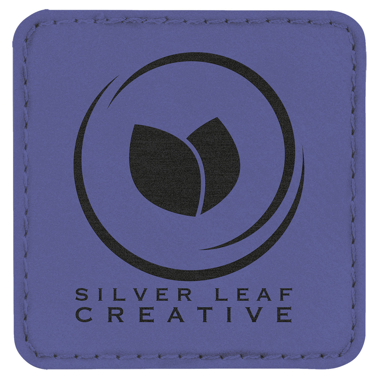 2 1/2" x 2 1/2" Square Purple Laserable Leatherette Patch with Adhesive (Sold by Case of 25)