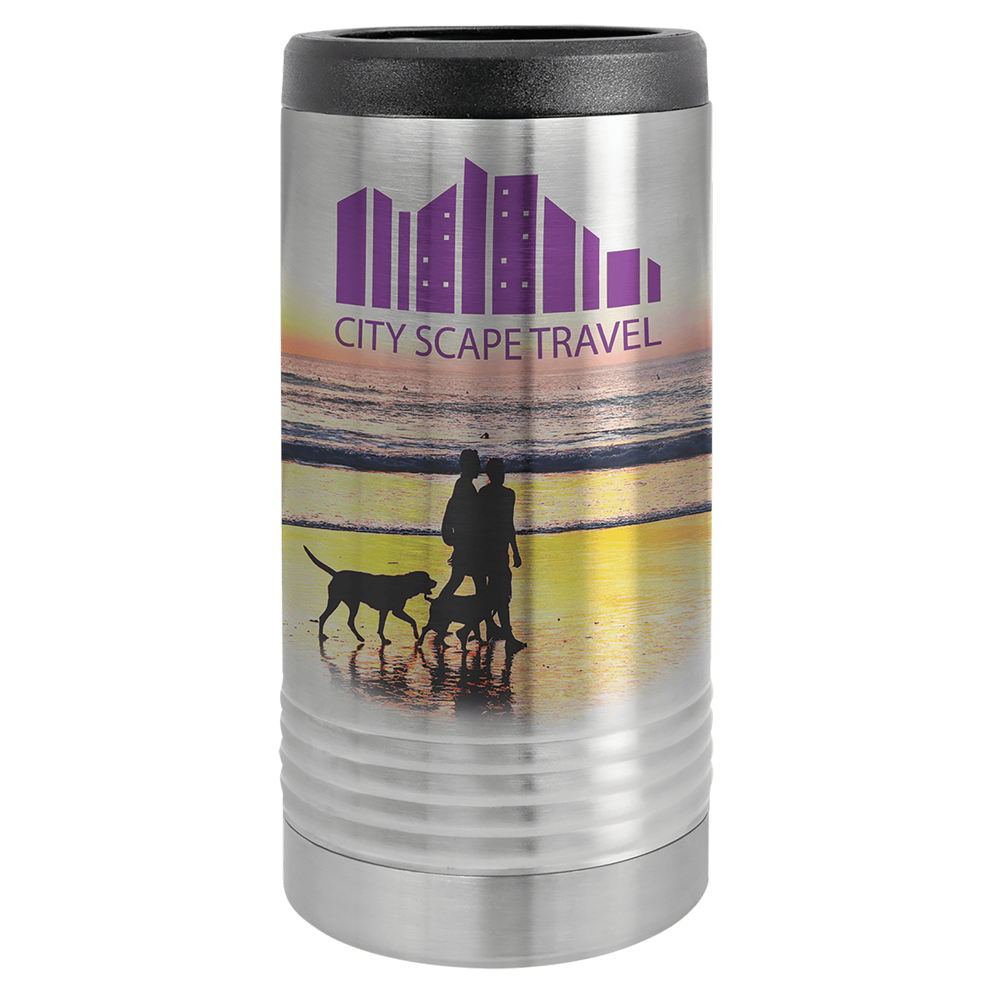 Stainless Steel Sublimatable Polar Camel Slim Beverage Holder (Sold by Case of 24)