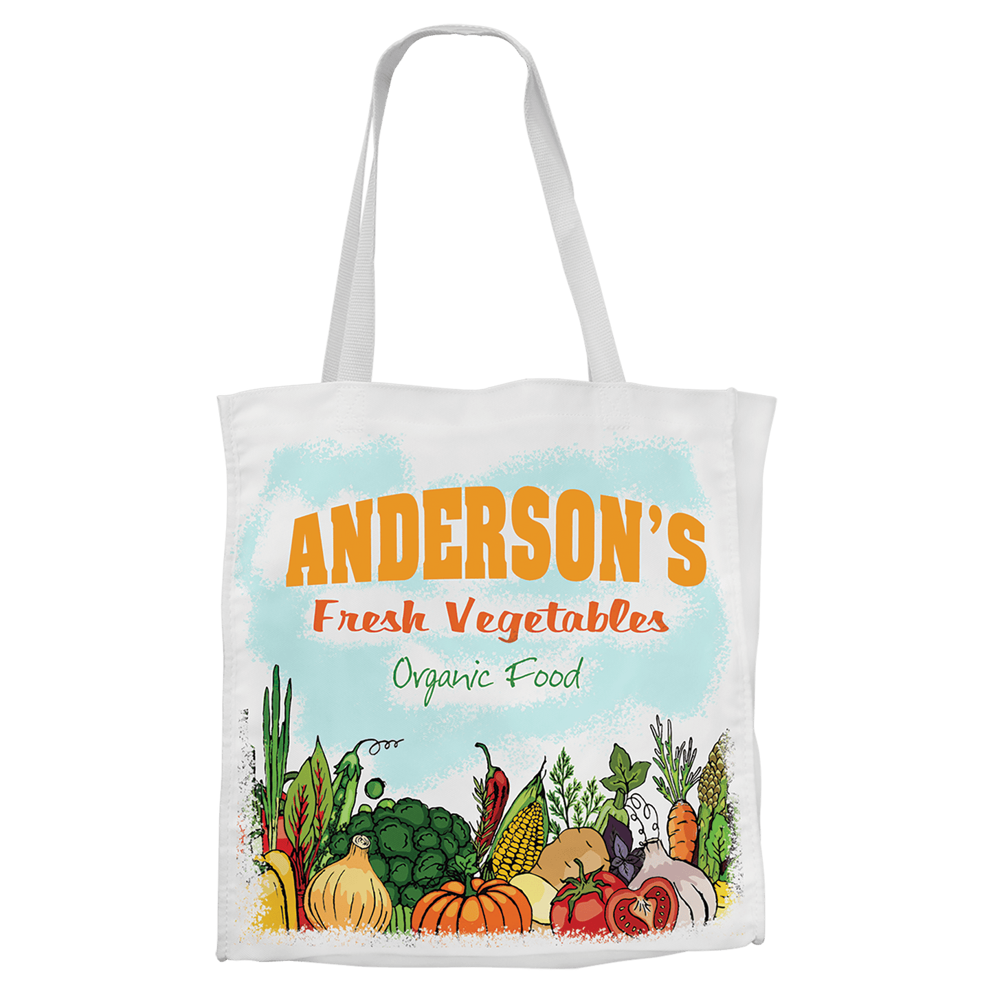 15 1/2" x 15 1/2" White Canvas Bag with 5" Gusset (Sold by Case of 10)