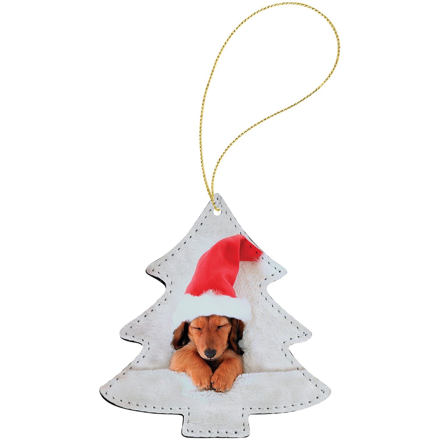 Subli-Tru Tree Ornament with Gold String (Sold by Case of 25)