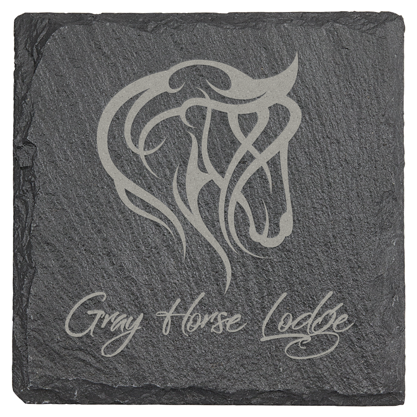 4x4 Square Slate Coaster (Sold in Cases of 6)