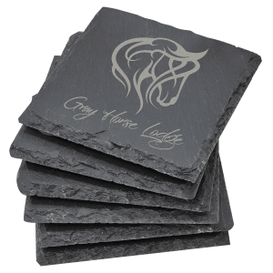 4x4" Slate Coaster Set of 6