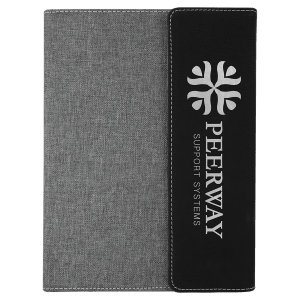7"x9" Leatherette & Canvas Portfolio w / Notepad