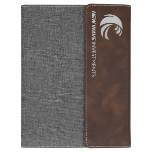 7"x9" Leatherette & Canvas Portfolio w / Notepad