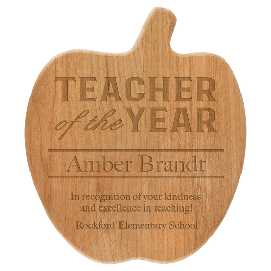 8" x 9 1/2" Alder Apple Plaque (Sold by Case of 6)