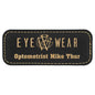 3 1/4" x 1 1/4" Black/Gold Laserable Leatherette Badge Blank with Magnet (Sold by Case of 50)