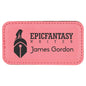 3 1/4" x 1 3/4" Pink Laserable Leatherette Badge Blank with Magnet (Sold by Case of 50)