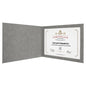 9" x 12" Gray Laserable Leatherette Certificate Holder for 8 1/2" x 11" (Sold by Case of 6)
