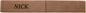 6 1/2" x 1" Dark Brown Laserable Leatherette Single Pen Case (Sold by Case of 50)