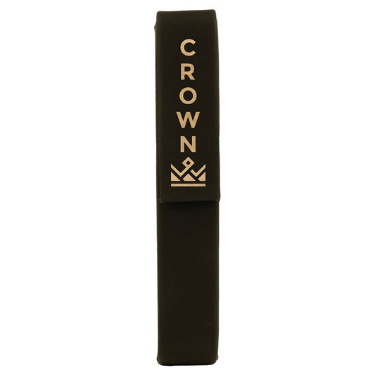 6 1/2" x 1" Black/Gold Laserable Leatherette Single Pen Case (Sold by Case of 50)