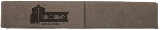 6 1/2" x 1" Gray Laserable Leatherette Single Pen Case (Sold by Case of 50)