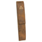 6 1/2" x 1" Rustic/Gold Laserable Leatherette Single Pen Case (Sold by Case of 50)