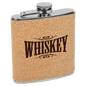 6oz. Cork Stainless Steel Flask (Sold by Case of 10)
