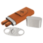 Rawhide Laserable Leatherette Cigar Case with Cutter (Sold by Case of 6)