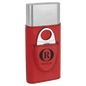 Red Laserable Leatherette Cigar Case with Cutter (Sold by Case of 6)