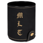 Black/Gold Laserable Leatherette Dice Cup with 5 Dice (Sold by Case of 10)