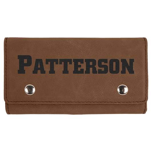 Dark Brown Laserable Leatherette Card & Dice Set (Sold by Case of 10)