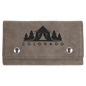 Gray Laserable Leatherette Card & Dice Set (Sold by Case of 10)