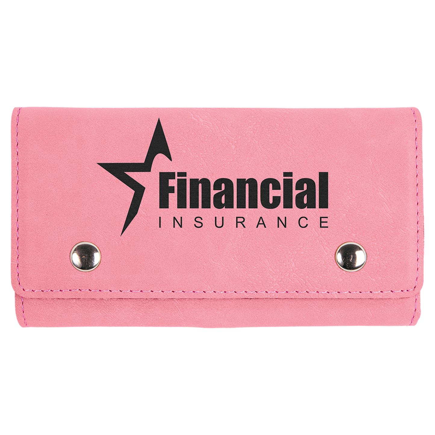 Pink Laserable Leatherette Card & Dice Set (Sold by Case of 10)