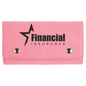 Pink Laserable Leatherette Card & Dice Set (Sold by Case of 10)