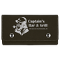 Black/Silver Laserable Leatherette Card & Dice Set (Sold by Case of 10)