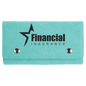 Teal Laserable Leatherette Card & Dice Set (Sold by Case of 10)