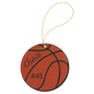 Basketball Laserable Leatherette Round Ornament with Gold String (Sold by Case of 25)