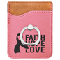 Pink Laserable Leatherette Phone Wallet with Silver Ring (Sold by Case of 25)