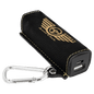 Black/Gold Laserable Leatherette 2200 mAh Power Bank with USB Cord (Sold by Case of 6)