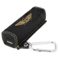 Black/Gold Laserable Leatherette 2200 mAh Power Bank with USB-C Cord (Sold by Case of 6)